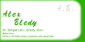 alex bledy business card